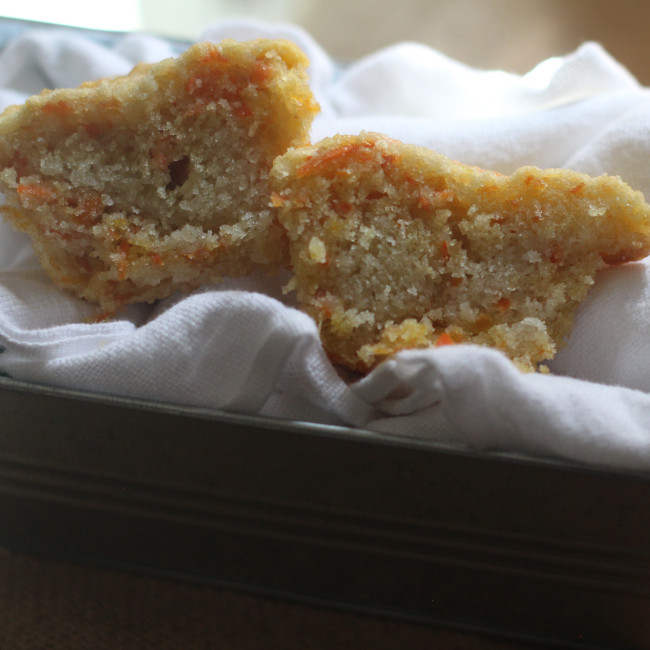 Tired gingery maple and carrot muffins.